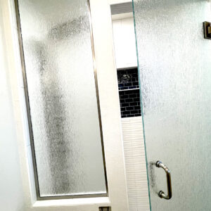 textured shower glass